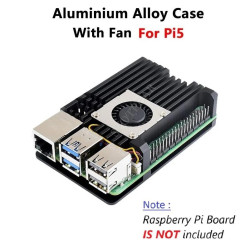 Metal Heatsink CASE - Raspberry Pi 5 (with Cooling Fan)
